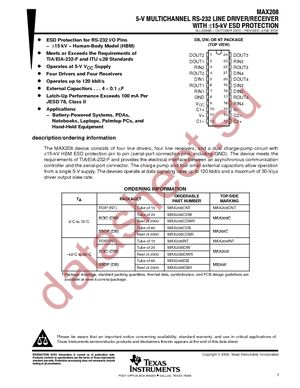 MAX208CDWR datasheet  